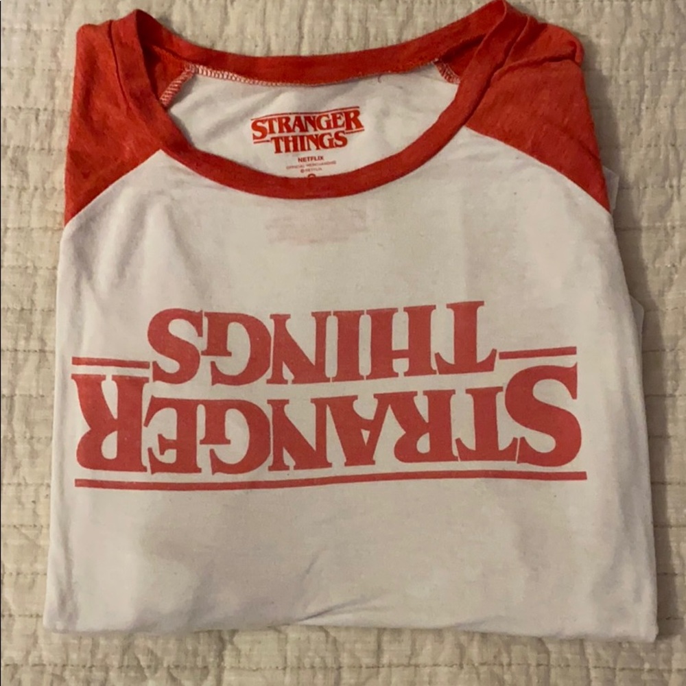 3/4 sleeve stranger things shirt